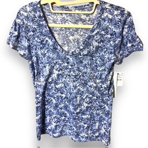 NWT CASLON for Nordstrom Blue Floral Folage Camo XS